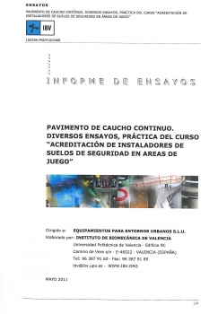 Ensayos de Suelo de Caucho Continuo